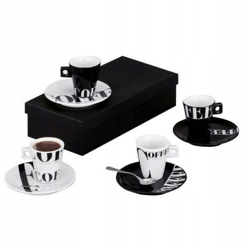 Tasse und Untertasse für Kaffee und Tee Zeller Porzellantasse 60 ml 4-tlg.