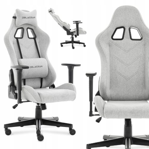  Delagear G 606 Gaming-Stuhl, grauer Stoff