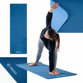  TREXO Yoga-Übungsmatte 6 mm blau