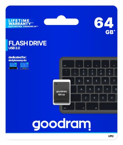  GOODRAM UPI2 Pendrive 64 GB USB 2.0 schwarz