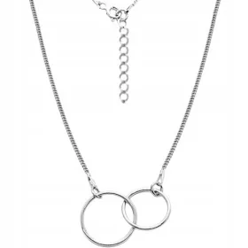  Karma-Silberkette mit zwei Kreisen, 925er Silber