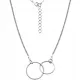  Karma-Silberkette mit zwei Kreisen, 925er Silber