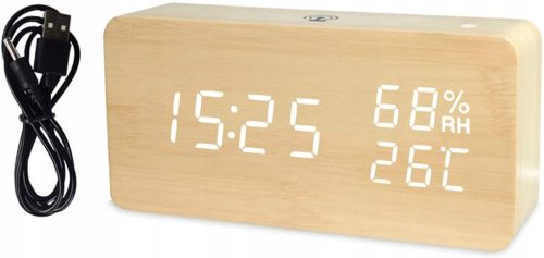  Rechteckige Uhr, 15 cm, digitales Zifferblatt