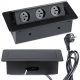 Steckdose, Interlook-Arbeitsplatten-Elektroleiste, schwarz