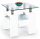  Elior Karis quadratischer Couchtisch 60 x 60 x 55 cm weiß, transparent