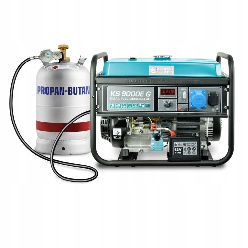 Tragbares einphasiges Stromaggregat Könner & Söhnen 6500 W Gas