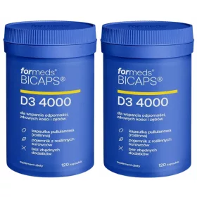   ForMeds Bicaps Vitamin D3 4000 IU - Unterstützt Knochen & Immunsystem - 120 Kapseln
