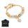 MODULARES DAMEN-GOLDARMBAND MIT CHARMS 585