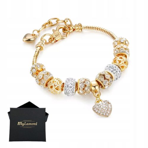  MODULARES DAMEN-GOLDARMBAND MIT CHARMS 585