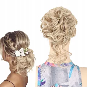  Kurzes synthetisches blondes Haarteil für Damen