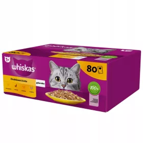  WHISKAS Beutel Katzenfutter mit Geflügel 80x85g