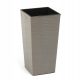  Lamela-Blumentopf 25 cm x 25 x 46,5 cm, Kunststoff in den Farben Grau und Silber