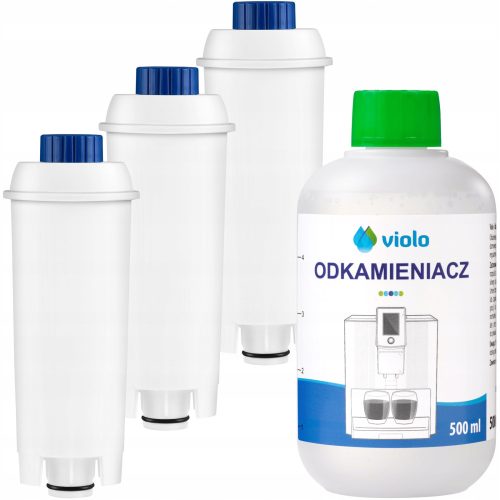  Violo Entkalker-Filtereinsatz für DELONGHI Kaffeemaschine 500 ml 3 Stk.