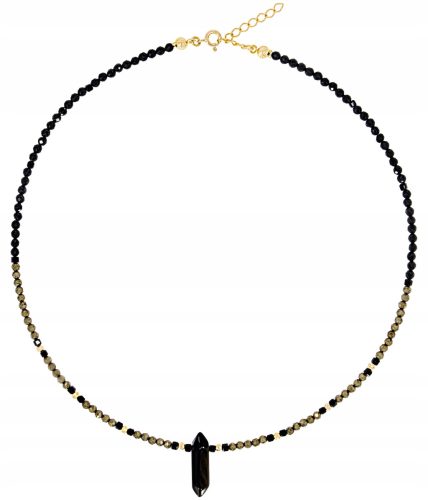 Steinkette Obsidian Turmalin Pyrit Spinell ECLA