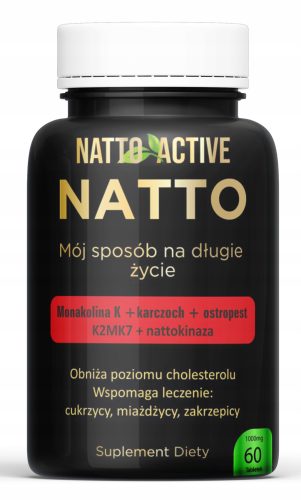 Natto Active: Natürliches Nahrungsergänzungsmittel zur Cholesterinregulierung, 60 Tabletten