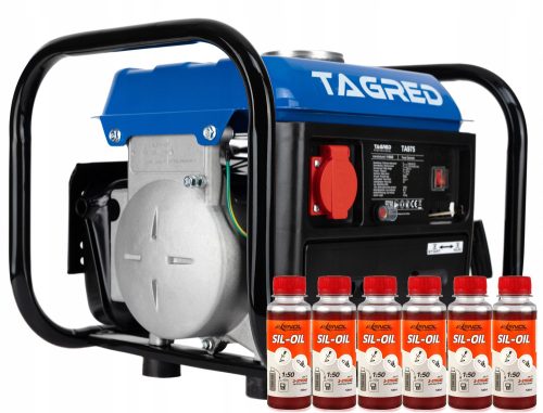 Einphasiger 750-W-Benzingenerator mit Etikett