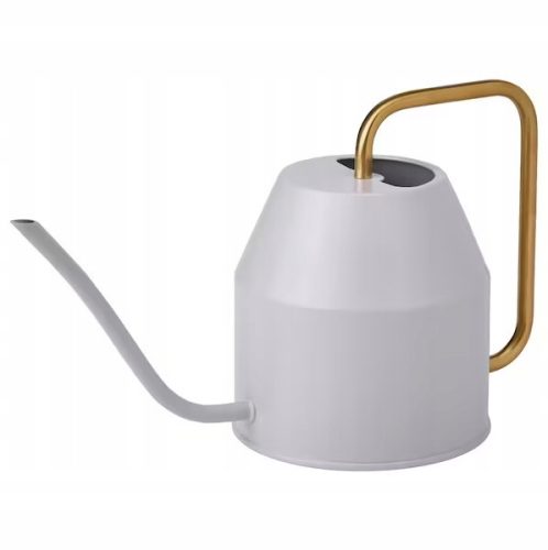  Ikea-Gießkanne 0,9 l, Metall, Grau- und Silbertöne, Gelb- und Goldtöne