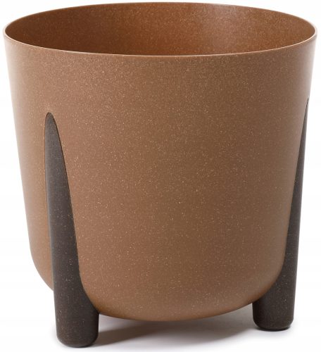  BratGO Blumentopf 34 cm x 34 x 32 cm, Durchmesser 34 cm, Kunststoff in Braun- und Beigetönen