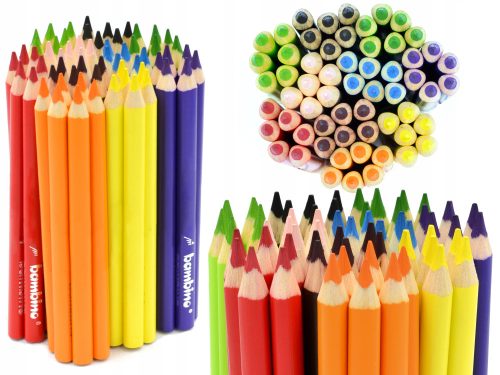  Buntstifte, großes Tischset, 10 Farben, 60 Stück