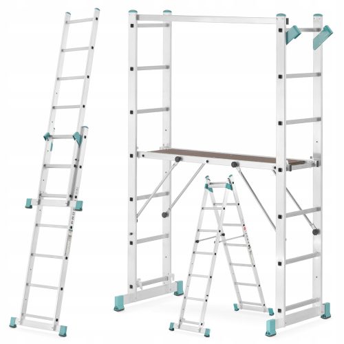 Höhere Leiter 4,3 m Aluminium 3 x 2 bis 150 kg