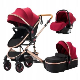    MULTIFUNKTIONALER BABY-KINDERWAGEN 3in1 AUTOSITZ GONDEL WANDERTRÄGER 4in1