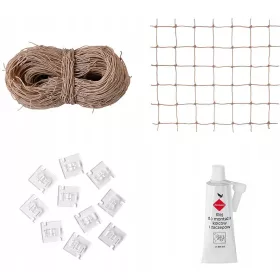    BALKONNETZ-SET FÜR KATZE, TAUBEN, 6x2m, Maschenweite 50mm, OHNE BOHREN