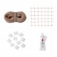  BALKONNETZ-SET FÜR KATZE, TAUBEN, 4x2m, Maschenweite 50mm, OHNE BOHREN