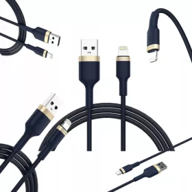  Vayox USB - Apple Lightning Kabel 1 m, Marineblau