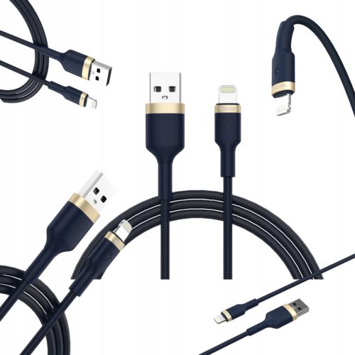  Vayox USB - Apple Lightning Kabel 1 m, Marineblau