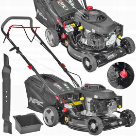    Benzin-Rasenmäher mit NAC-Korb, 146 cm³ Fassungsvermögen. Korb 40 l, Schnittbreite 42 cm