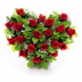  HERZBÜNDEL ROSENKOMPOSITION IN EINEM GRABTOPF