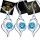  Silber-Set Ohrringe Halskette Geschenk Silber