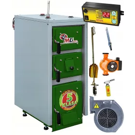    MGspaw Doppelfunktions-Stahlofen für Braunkohle, Steinkohle 10 kW