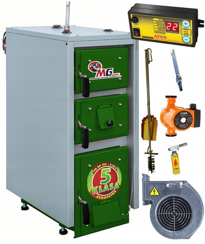  MGspaw Doppelfunktions-Stahlofen für Braunkohle, Steinkohle 10 kW