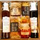  GESCHENKKORB-Marmeladen-Sirupe, Riegel, Zitronen