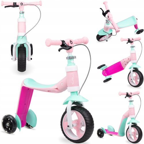  MoMi Elios dreirädriger Roller, rosa