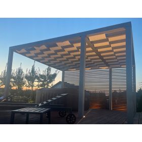  Pavillongürtel 50 x 500 cm, grauer Stoff