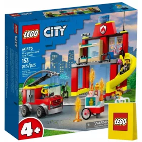    LEGO City 60375 Feuerwache und Feuerwehrauto + LEGO Papiertüte