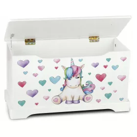  Leomark Spielzeugtruhe 59 x 32 cm weiß