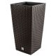  Prosperplast-Blumentopf, 32,5 cm x 32,5 x 61 cm, Durchmesser 32,5 cm, Kunststoff in Braun- und Beigetönen