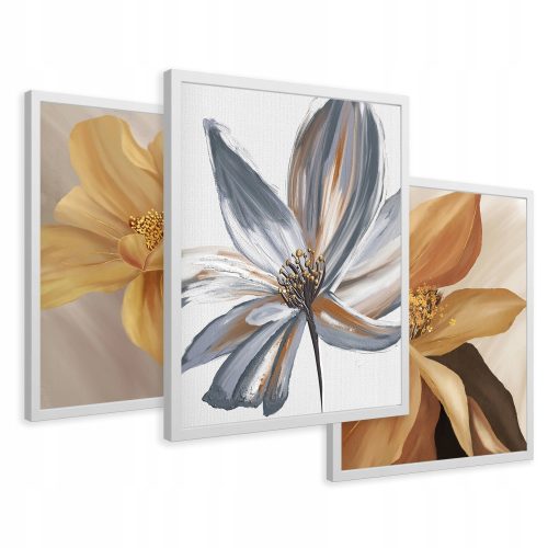 Bilder an der Wand Gerahmte Bilder Blumen wie Ölgemälde 43x99