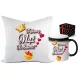  Kissen + Becher-Set mit Aufdruck