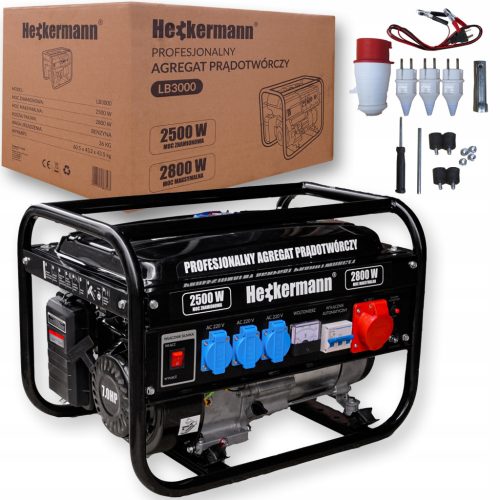  Heckermann tragbarer Einphasengenerator 2800 W Benzin