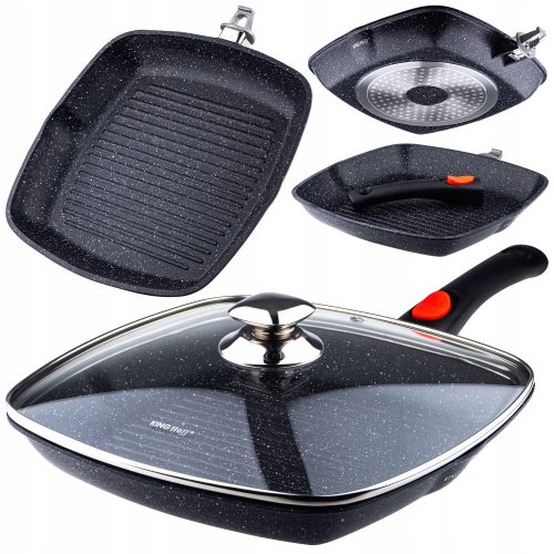 Bratpfannen KINGHOFF 24 cm Granit-Grillpfanne