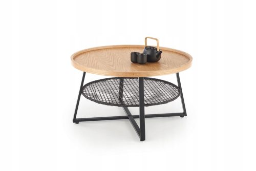  Halmar Florence Couchtisch, rund, 80 x 80 x 45 cm, Eiche natur