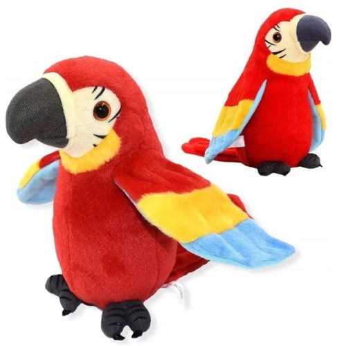  Sprechendes Papageienmaskottchen 22 cm