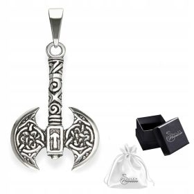    Silberner Anhänger Nordischer Wikinger-Axt-Anhänger aus 925er Silber