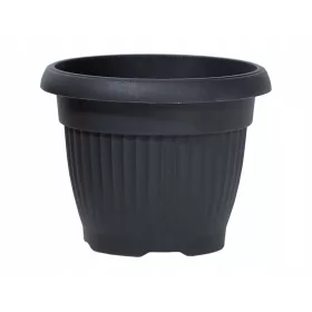    Prosperplast Blumentopf 55 cm x 55 x 43 cm Durchmesser 55 cm Kunststoff schwarz, Grau- und Silbertöne