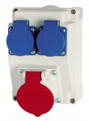 Feste Steckdose für Bauschalttafel 16A 5P 2X230V