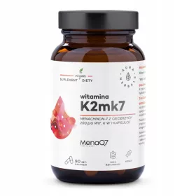   Aura Herbals Vitamin K2 MK7 MenaQ7® 200 µg - Vegane Kapseln für Knochengesundheit und Blutgerinnung, 90 Stück